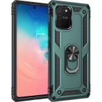 Buğz Samsung Galaxy A91 / S10 Lite Kılıf Sofya Yüzüklü Silikon Kapak - Yeşil