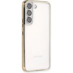 Buğz Samsung Galaxy S22 Kılıf Razer Lensli Silikon - Gold