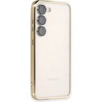 Buğz Samsung Galaxy S23 Kılıf Razer Lensli Silikon - Gold