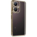 Buğz Vivo Y27 Kılıf Razer Lensli Silikon - Gold