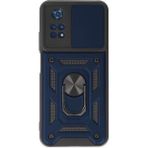Buğz Xiaomi Poco M4 Pro 4g Kılıf Pars Lens Yüzüklü Silikon - Lacivert
