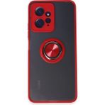 Buğz Xiaomi Redmi Note 12 4g Kılıf Montreal Yüzüklü Silikon Kapak - Kırmızı