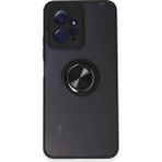 Buğz Xiaomi Redmi Note 12 4g Kılıf Montreal Yüzüklü Silikon Kapak - Siyah