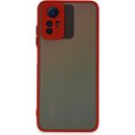 Buğz Xiaomi Redmi Note 12S Kılıf Montreal Silikon Kapak - Kırmızı