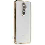 Buğz Xiaomi Redmi Note 8 Pro Kılıf Razer Lensli Silikon - Gold