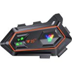 Buğz Y20 2x 1000M Telsiz Mesafeli 2 Kişi Bağlantılı Bluetooth Kask Kulaklık Fenerli Intercom