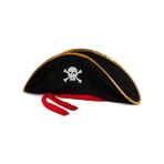 Buğz Yetişkin Boy Kadife Jack Sparrow Denizci Kaptan Jack Korsan Şapkası 50X20 cm