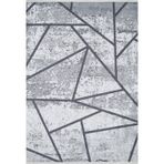 Buhara Gri Çizgili Makinada Yıkanabilir Kaymaz Taban Dijital Makine Baskı Salon Halı-I-Haln-HLN1794-80x300