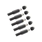 Buharaelektronik Dc Şase 2.1Mm Somunlu Ø12Mm Dişi Ve Erkek Jak Fiş 5Li Takım Set