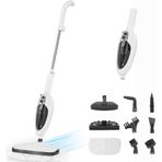 Buharlı Temizlik Makinesi, 1300W Güçlü Buhar ve 10 Farklı Aparatlı Etkili Temizlik, 100 Derece Sıcak Buhar, 3 Farklı Ayarlanabilir Mod, 15 Saniyede Hızlı Isınma, Basınçlı Buharlı Temizleme Cihazı