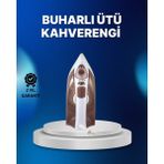 Buharlı Ütü 2200W Kireç Önleyici Self Clean Damlatmaz Kahverengi TKNPX-4342 - Renkli
