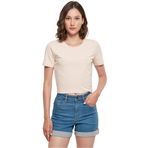 Build Your Brand Cropped Tee Pembe Kadın T-shirt