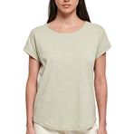 Build Your Brand Ladies Long Slub Tee Kısa Kollu Softsalvia Kadın T-shirt