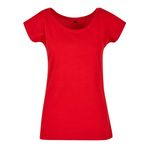 Build Your Brand Ladies Wide Neck Tee Cityred Kadın T-shirt