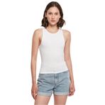 Build Your Brand Racer Back Top Askılı Beyaz Kadın T-Shirt