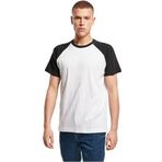 Build Your Brand Raglan Contrast Tee Beyaz-Siyah Erkek T-shirt