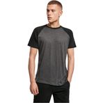 Build Your Brand Reglan Contrast Tee Kömür Siyah Erkek T-shirt