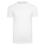 Build Your Brand Tee Yuvarlak Yaka Büyük Beden Beyaz Erkek T-shirt