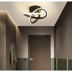 Buiva Bumerang Modern Plafonyer Tavan LED Avize Mat Siyah Ledli Avize - Kahverengi
