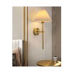 Buiva Kablosuz Pilli Aplik Tak Çalıştır Krem Abajur Umbrella Aplik Eskitme Gold Sarı