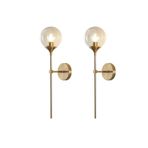 Buiva Modern Camlı Aplik 1 Adet Eskitme Gold Bal Cam Duvar Aplik
