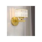 Buiva Modern Kare Kristal Taşlı Pilli Aplik Kablosuz Tak Çalıştır Duvar Apliği Eskitme Gold Sarı