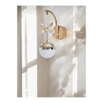 Buiva Modern Luxury Aplik Modern Kristal Kelebek Taşlı Ledli Aplik Gold Sarı Krom