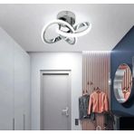 Buiva Modern Plafonyer Tavan Boomerang LED Avize Krom Ledli Avize - Beyaz - Krom