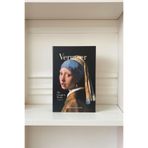 Buka Shops Johannes Vermeer Sanat Temalı Dekoratif Kitap Kutu - 'İnci Küpeli Kız' Tablo Desenli Siyah Saklama K