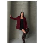 Bukamiss Kadın Blazer Ceket Bordo