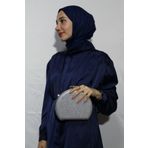 BUKAWEAR Kadın Gümüş Simli Matara Model Abiye Çanta