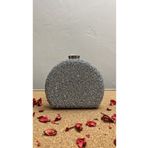 BUKAWEAR Kadın Gümüş Taşlı Matara Model Abiye Çanta