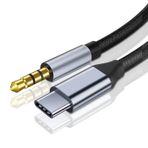 Bukeer USB C - 3,5 mm Ses Aux Jak Kablosu, Tip C Adaptörü 3,5 mm Kulaklık Stereo Kablosu Araba iPad Pro 2018 Google Pixel 2 3 XL Moto Z ve Galaxy Note10+ Huawei HTC -3,3FT ile Uyumlu
