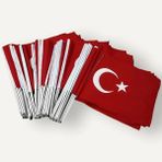 Buket 30X45 Ipli Bez Türk Bayrağı 5 Adet