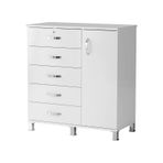 Buket Dolaplı 5 Çekmeceli Şifonyer 94x45x95 Demonte 001 beyaz