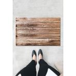 Buket Home Ahşap Baskılı Kapı Önü Paspası Dekoratif Kapı Paspası Dış Mekân Paspas Ev Içi Paspası 45X70CM - Renkli - 30 x 60 cm