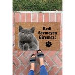 Buket Home Kedi Sevmeyen Giremez Kapı Önü Paspası Dekoratif Kapı Paspası Dış Mekan Paspas Ev Içi Paspası