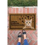 Buket Home Umarım Kediler Iç ve Dış Mekan Dekoratif Çok Amaçlı Kapı Önü Paspası - 45 x 70 cm - Renkli