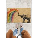 Buket Home Welcome Fil Kapı Önü Paspası Dekoratif Kapı Paspası Dış Mekân Paspas Ev Içi Paspası 45X70CM - Renkli - 30 x 60 cm