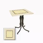 Buket Kare Esb Masa 80X80cm - (Werzalit, Wermodin Ve Allzalit Tabla) - Satranç Krem