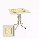 Buket Kare Masa 80X80cm - (Werzalit, Wermodin Ve Allzalit Tabla) - Satranç Krem
