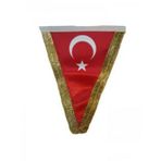 Buket Simli Üçgen 15x22.5 cm Bayrak