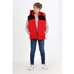 Buket Tekstil Kırmızı Erkek Çocuk Çift Renk Ekstra Elyaf Dolumlu Şişme Yelek