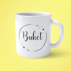 Buket Yıldızlı Çerçeveli Yazılı Baskılı Kupa