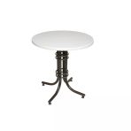 Buket Yuvarlak Esb Masa Çap 70Cm - (Werzalit, Wermodin Ve Allzalit Tabla) - Beyaz