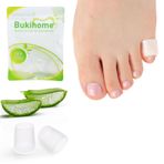 Bukihome Silikon parmak koruyucuları - 14'lü paket silikon burun kılıfı, çekiç parmakları, mısır, nasır, kabarcıklar için - Ağrı kesici için yumuşak jel koruyucu parmak yastıkları (şeffaf, pembe)