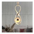 Büklüm Tekli Gold Kelebek Detaylı Ledli Modern Koridor, Yatak Odası Salon Sarkıt Led Avize