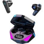 Bukrem Store Fortunelane X15 Siyah Bluetooth Kulaklık - Oyun Müzik Için, Bt 5.0, Actif Şarj Kutusu, Otomatik Eşleşme, LED Gösterge, Halka Ses Siyah