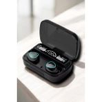 Bukrem Store M10 Tws Bluetooth 5. 1 Kulaklık – Yüksek Bass, LED Göstergeli Kutu, Uzun Pil Ömrü, Suya Dayanıklı - Siyah