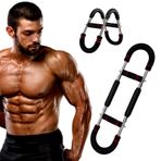 Bükülebilir dambıl, ayarlanabilir Power Twister, U şeklinde çift kral yaylı, kaymaz köpük saplı göğüs egzersiz aleti, biseps antrenman aleti, ev spor aletleri (kırmızı siyah, 20 – 40 kg)